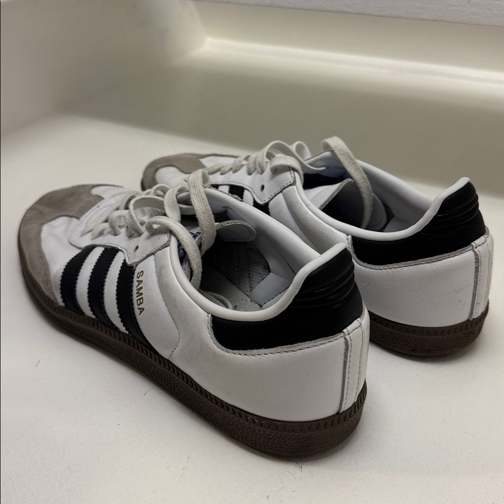 Adidas Samba White Leather Sneakers - Picture 4 of 5